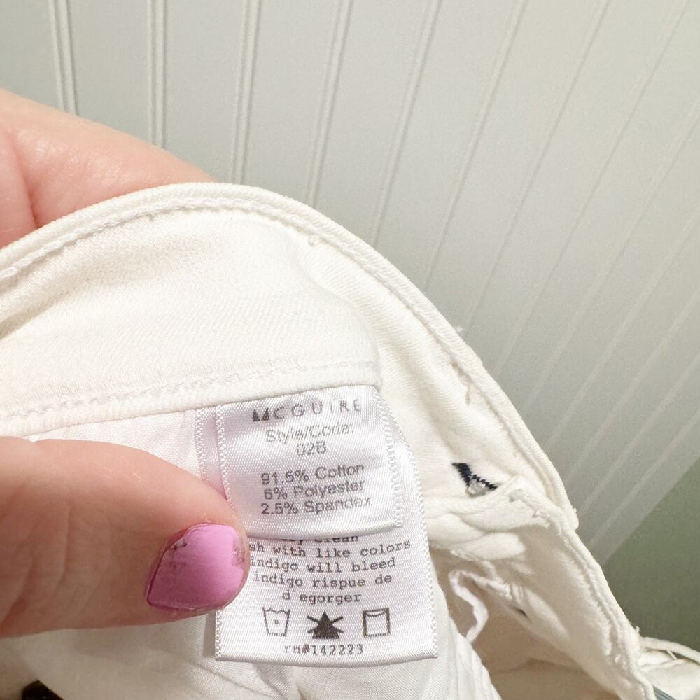 McGuire Majorelle Flare Jeans White Denim Size 27 - Picture 7 of 7